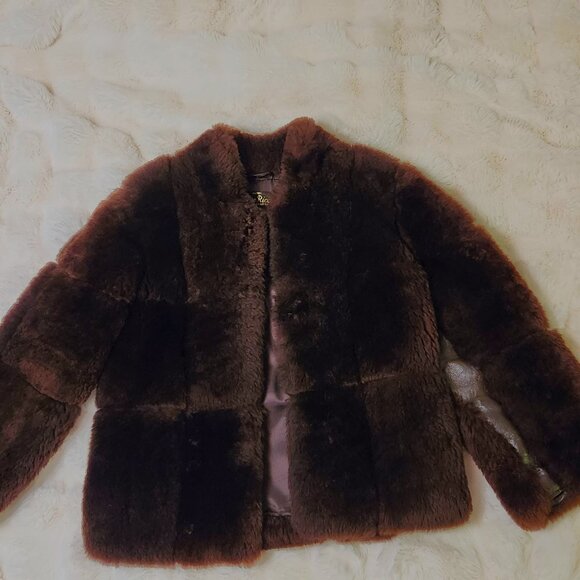 Shearling Coat Vintage Chocolate Brown - Picture 1 of 13